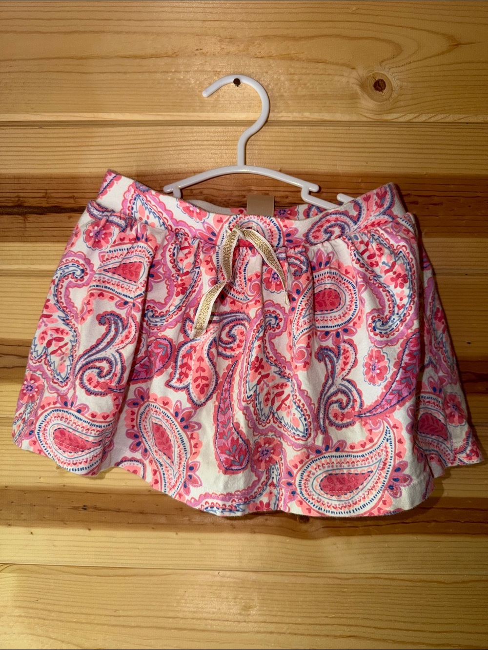 OshKosh B'gosh Pink Paisley Drawstring Mini Skirt